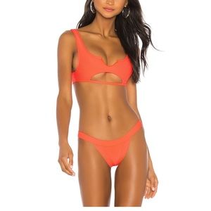 Frankie’s Bikini orange bikini set Both Size Small